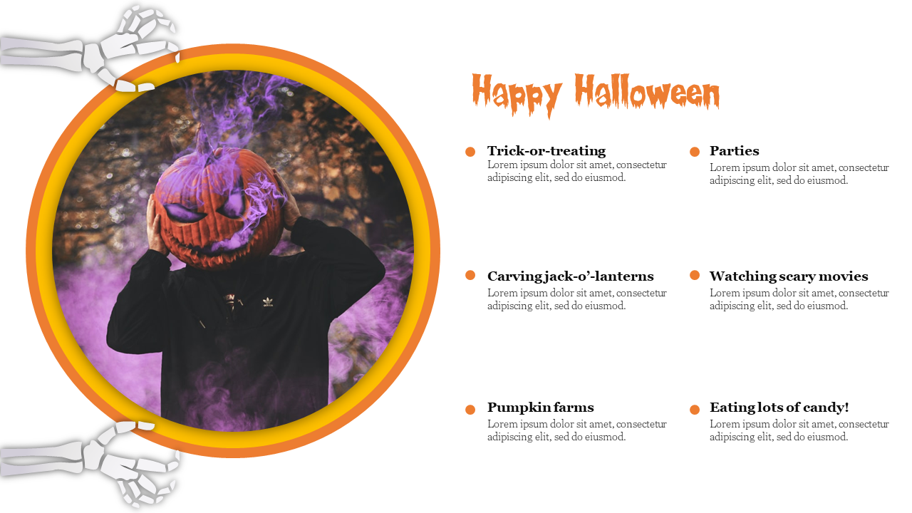 Free - Editable Halloween Theme Download Presentation Slide